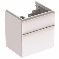 Mobilier de baie Dulap baza Geberit iCon 59.5cm cu doua sertare, alb mat
