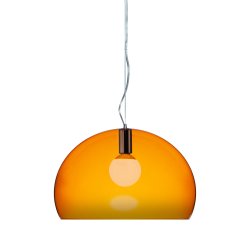 Pendule & Suspensii Suspensie Kartell FL/Y design Ferruccio Laviani, E27 max 15W LED, h33cm, portocaliu transparent