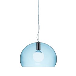 Pendule & Suspensii Suspensie Kartell FL/Y design Ferruccio Laviani, E27 max 15W LED, h28cm, bleu transparent