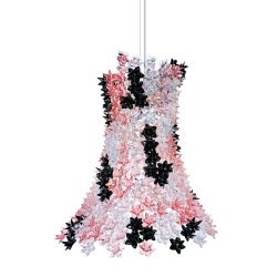Suspensie Kartell Bloom design Ferruccio Laviani, G9 max 9x33W, d53cm, roz-negru transparent