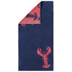Prosop plaja Cawo Sea Lobster 70x180cm, 21 rosu-albastru