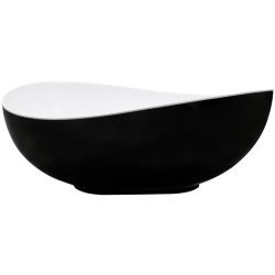 Cazi freestanding Cada free-standing Besco Siya Black & White 172x200cm, ventil click-clack cu top cleaning negru, alb