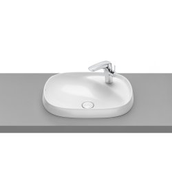 Obiecte sanitare Lavoar Roca Beyond 585x450mm cu montare in blat, alb