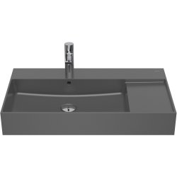 Obiecte sanitare Lavoar Roca Inspira Square 800x490mm, montare pe mobilier, onyx