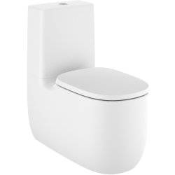 Vase WC Vas wc Roca Beyond Rimless back-to-wall pentru rezervor asezat, 395x705mm, alb mat