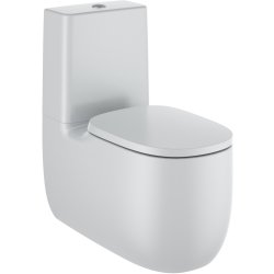 Vase WC Vas wc Roca Beyond Rimless back-to-wall pentru rezervor asezat, 395x705mm, perla