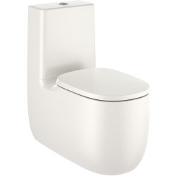 Vase WC Vas wc Roca Beyond Rimless back-to-wall pentru rezervor asezat, 395x705mm, bej