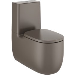Vase WC Vas wc Roca Beyond Rimless back-to-wall pentru rezervor asezat, 395x705mm, cafea