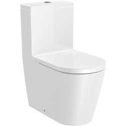 Obiecte sanitare Vas wc Roca Inspira Round Rimless, back-to-wall, 375x645mm, alb