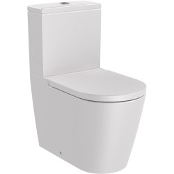 Obiecte sanitare Vas wc Roca Inspira Round Rimless, back-to-wall, 375x645mm, perla