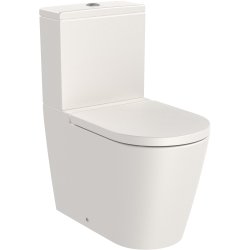 Obiecte sanitare Vas wc Roca Inspira Round Rimless, back-to-wall, 375x645mm, bej