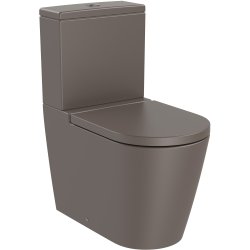 Vase WC Vas wc Roca Inspira Round Rimless, back-to-wall, 375x645mm, cafea