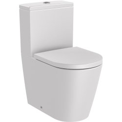 Obiecte sanitare Vas wc Roca Inspira Round Rimless Compact, back-to-wall, 375x600mm, perla