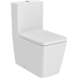 Obiecte sanitare Vas wc Roca Inspira Square Rimless, back-to-wall, 375x645mm, alb mat