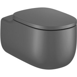 Vase WC Vas wc suspendat Roca Beyond Rimless, 395x580mm, negru