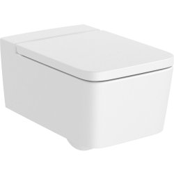 Obiecte sanitare Vas wc suspendat Roca Inspira Square Rimless 370x560cm, alb mat