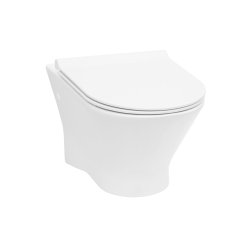Obiecte sanitare Set vas WC suspendat Roca Nexo 53 si capac slim cu inchidere lenta