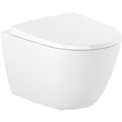 Vase WC Vas WC suspendat Roca Ona Compact Rimless 48x36cm, alb