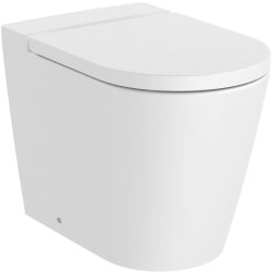 Obiecte sanitare Vas wc Roca Inspira Round Rimless back-to-wall, 370x560cm, alb mat