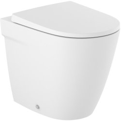 Obiecte sanitare Vas wc Roca Ona Compact Rimless, back-to-wall, SupraGlaze, alb