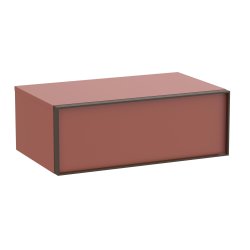 Mobilier de baie Dulap auxiliar suspendat Roca Inspira cu un sertar, 80cm, rosu terracota