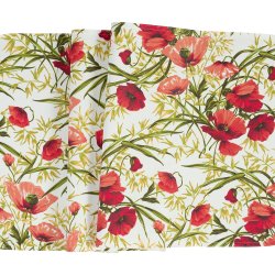 Textile decorative de masa Napron Sander Prints Alvor 50x140cm, bumbac 100%, 1 Red