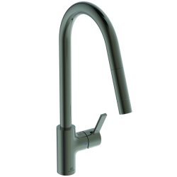 Baterii de bucatarie Baterie bucatarie Ideal Standard Gusto, 235mm, dus extractibil, pipa R rotativa, magnetic grey