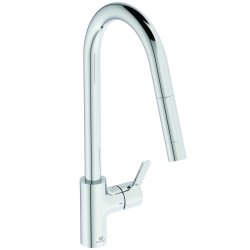 Baterii de bucatarie Baterie bucatarie Ideal Standard Gusto, 235mm, dus extractibil, pipa R rotativa, crom