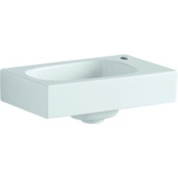 Obiecte sanitare Lavoar asimetric Geberit Citterio 45x30cm, orificiu baterie dreapta, fara preaplin, montare pe mobilier, KeraTect alb