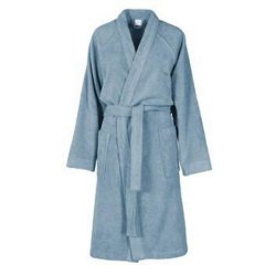 Halat de baie kimono Descamps La Mousseuse 4, M, Bleu Orage
