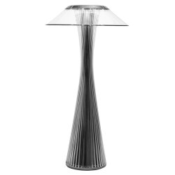 Veioza Kartell Space design Adam Tihany, LED, 15x30cm, titanium metalizat