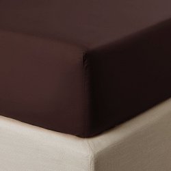 Cearceaf de pat cu elastic Descamps Sublime 180x200cm, chocolat