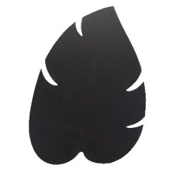 Cadouri pentru Zile de Nastere Tabla de scris autoadeziva Securit Silhouette Leaf 43,8x29x0,3cm, include marker creta, negru