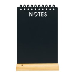 Table de scris Tabla de scris Securit Silhouette Notes 34x21x6cm, baza de lemn, include marker creta, negru
