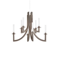 Candelabru Kartell Khan design Philippe Starck, d 77cm, 8x max 5W E14, bronz mat