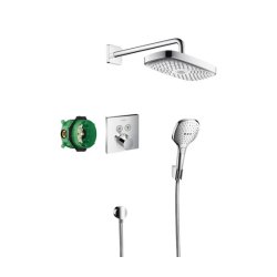 Sisteme de dus incastrate Sistem de dus incastrat termostatat Hansgrohe Design Raindance Select E Shower Select S cu 2 consumatori