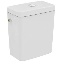 Rezervoare aparente Rezervor Ideal Standard pentru vas wc pe pardoseala Connect Cube, alimentare laterala, alb
