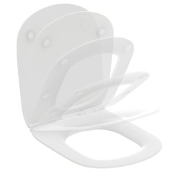 Capac WC Ideal Standard Tesi Silk slim cu inchidere lenta, alb mat