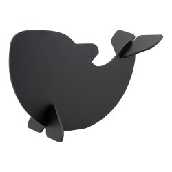 Cadouri pentru Amandoi Tabla de scris Securit Silhouette 3D Whale 22x14,5x10cm, include marker creta, negru