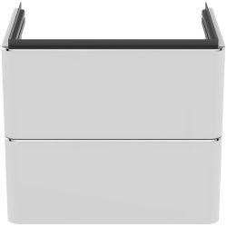 Dulapuri si blaturi pentru lavoare baie Dulap baza suspendat Ideal Standard Adapto 57x41cm, cu doua sertare, alb lucios