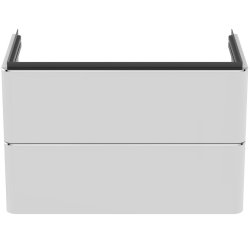 Dulapuri si blaturi pentru lavoare baie Dulap baza suspendat Ideal Standard Adapto 77x41cm, cu doua sertare, alb lucios
