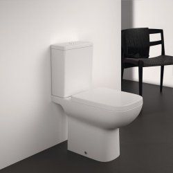 Obiecte sanitare Set complet vas WC Ideal Standard i.life A Rimless+ Square cu rezervor si capac inchidere lenta