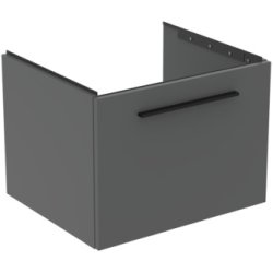 Dulapuri si blaturi pentru lavoare baie Dulap baza Ideal Standard i.Life B cu 1 sertar, 60x50.5x44cm, gri mat