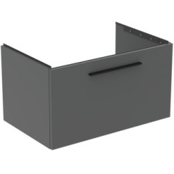 Dulapuri si blaturi pentru lavoare baie Dulap baza Ideal Standard i.Life B cu 1 sertar, 80x50.5x44cm, gri mat
