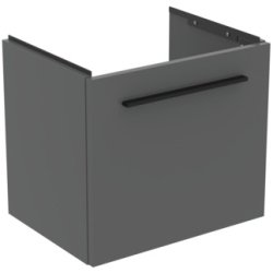 Dulapuri si blaturi pentru lavoare baie Dulap baza suspendat Ideal Standard i.life S cu un sertar, 50cm, gri quartz mat
