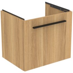 Dulapuri si blaturi pentru lavoare baie Dulap baza suspendat Ideal Standard i.life S cu un sertar, 50cm, stejar natural
