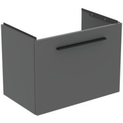 Dulapuri si blaturi pentru lavoare baie Dulap baza suspendat Ideal Standard i.life S cu un sertar, 60cm, gri quartz mat