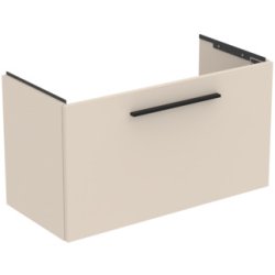 Dulapuri si blaturi pentru lavoare baie Dulap baza suspendat Ideal Standard i.life S cu un sertar, 80cm, bej nisipiu mat