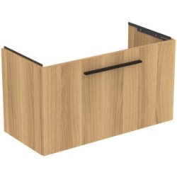 Dulapuri si blaturi pentru lavoare baie Dulap baza suspendat Ideal Standard i.life S cu un sertar, 80cm, stejar natural