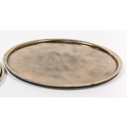 Craciun - Vesela & Decoratiuni masa Tava Deko Senso Round 38cm, aluminiu, auriu antichizat